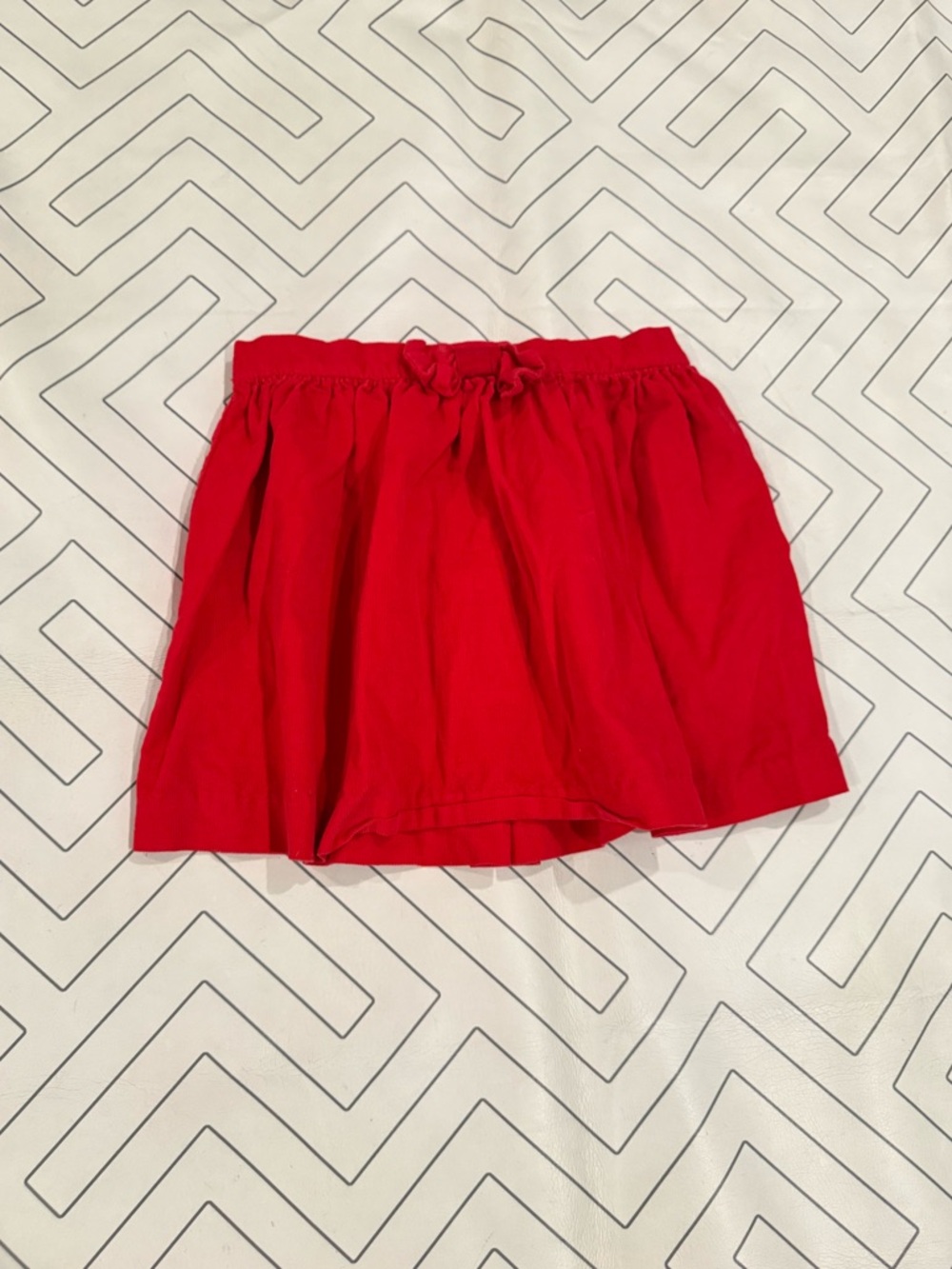 Little English Red Corduroy Skirt